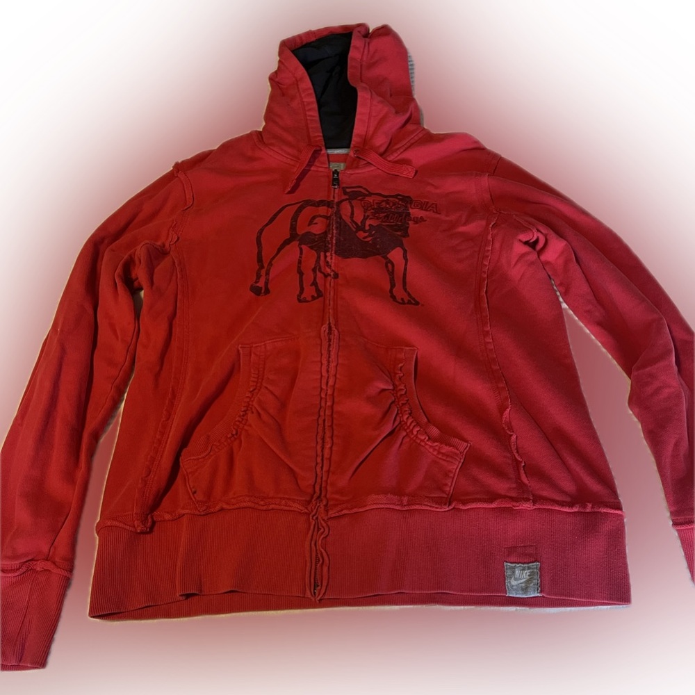 Nike Georgia Bulldog zip up size XL- SMALL INK STAIN ON POCKET SEE PICS